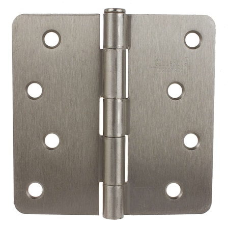 Gliderite Hardware 4 in. Satin Nickel Door Hinge with 1/4 in. Corner Radius - 4014-SN, 50PK 4014-SN-50
